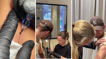 La chica le mordió el