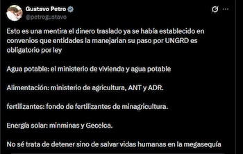 Gustavo Petro - crédito @petrogustavo/X
