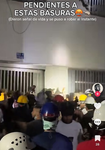 Ladrones aprovechan el desastre del sismo para cometer sus fechorías - crédito @elborre_escarlataa/TikTok