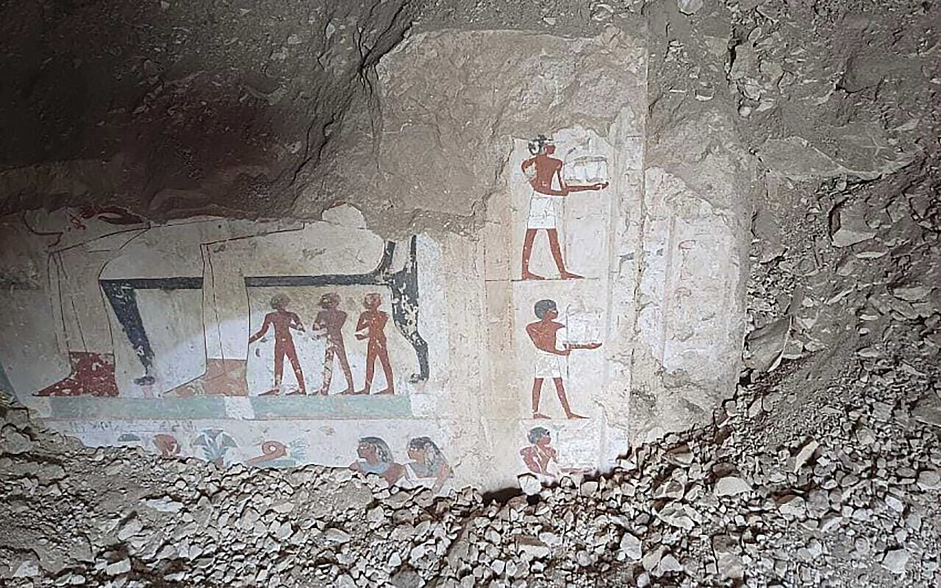 Pinturas de tumba recién descubiertas en Luxor (Infobae Argentina)