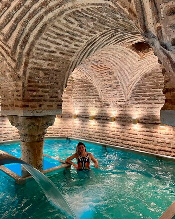 La actriz recorrió y también