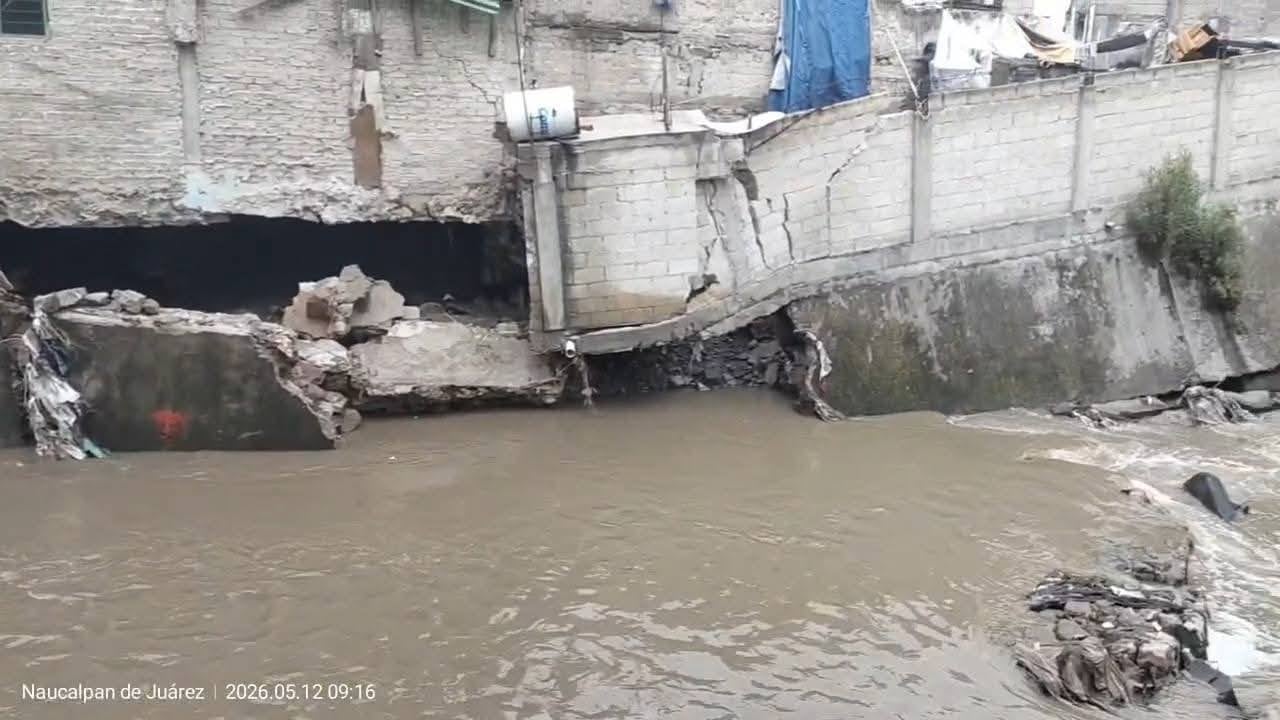 Casa afectada por lluvias Río Hondo Naucalpan Edomex