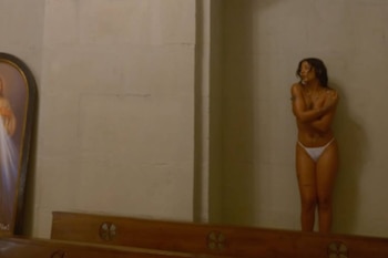 Tokischa en la Iglesia de San Sebastán. (Instagram/Tokischa)