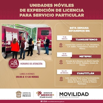 Las unidades móviles que darán