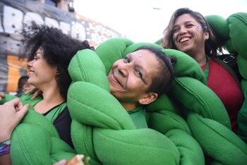 Las artistas plásticas hicieron una