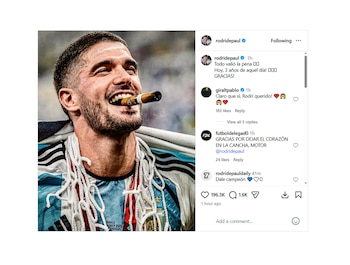 La foto que eligió Rodrigo