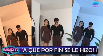 ¿Nuevo romance? Captan a Onelia Molina amaneciendo en el depa de Kevin Díaz en Miraflores. Captura: Magaly TV La Firme.
