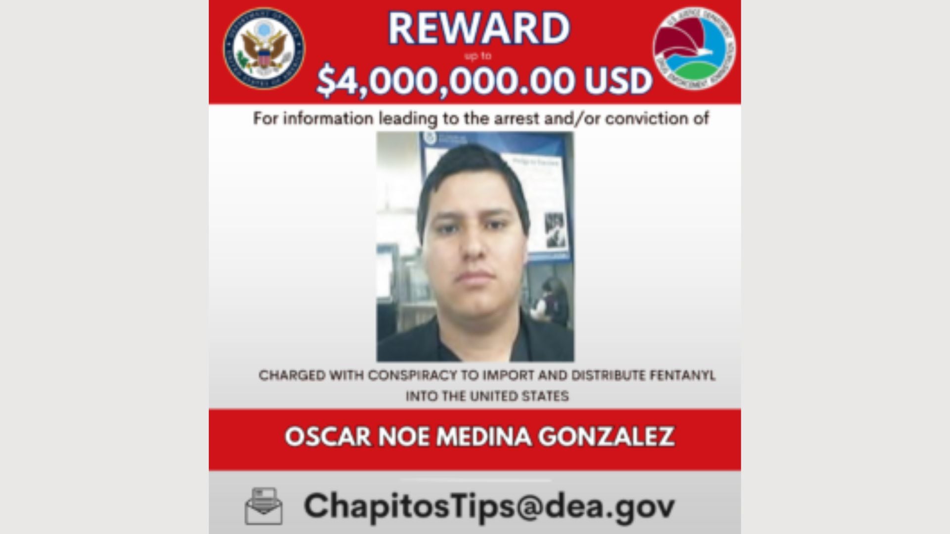 Al haber sido partícipe de grandes movimientos delictivos, fuerzas federales estadounidenses ofrecen una recompensa de hasta 4 mdd por información que ayude a su captura. (FOTO: DEA).