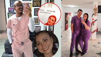 En redes sociales amigos e internautas han divulgado de manera masiva las imágenes de los tres empleados (incluida la propietaria) de Beauty Láser M.L., el centro estético donde se le practicó a Yulixa Toloza la lipólisis láser - crédito red social X