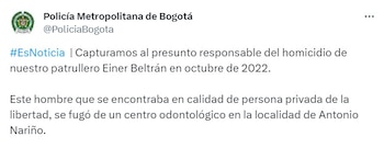 La publicación en la cuenta