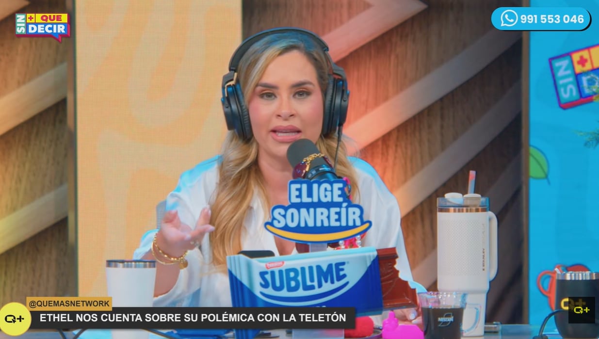 La presentadora Ethel Pozo aborda su polémica con la Teletón durante la emisión del programa Sin Que Decir.