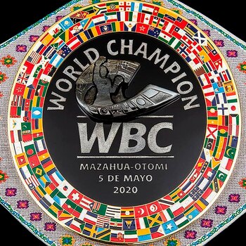 Fotografía cortesía del Consejo Mundial de Boxeo (CMB), hoy martes, donde se observa el cinturón que sera entregado a héroes mexicanos que han mostrado su humanismo, durante un anuncio en Ciudad de México (México). EFE/Cortesía CMB/SOLO USO EDITORIAL