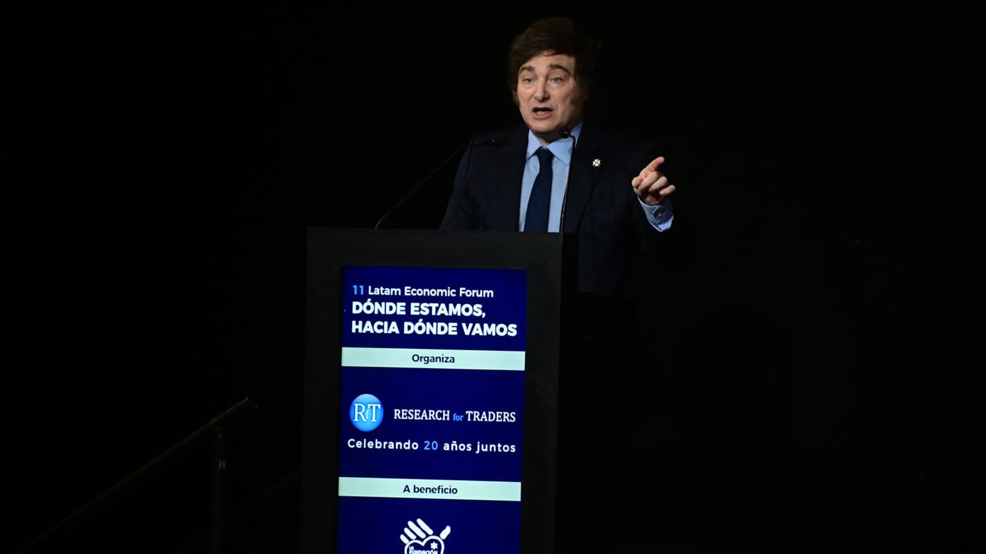 Como ya lo hizo el año pasado, Javier Milei encabezará el bloque final del foro, acompañado por figuras del ámbito económico y empresarial (Maximiliano Luna)