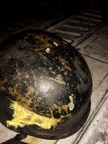 Así quedó marcado el balazo