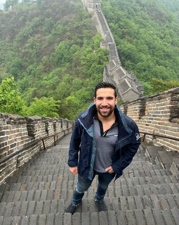 Calderón Hinojosa y su hijo,