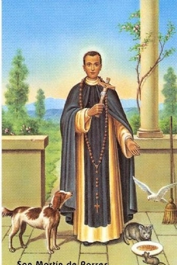 San Martín de Porres tenía comunicación con los animales: perros, gatos y ratas comían juntos del plato que él les servía