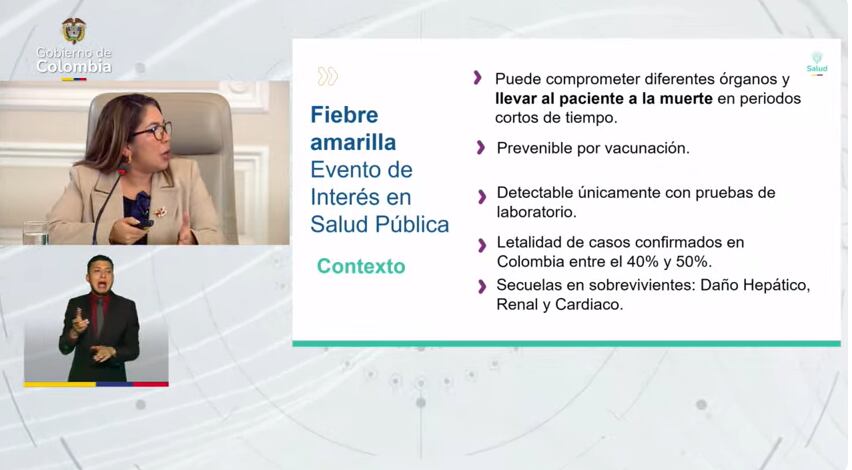 Más de 1,7 millones de colombianos ya han sido vacunados contra la fiebre amarilla - crédito