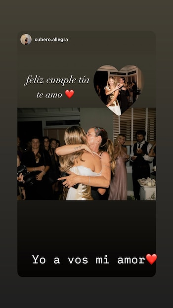 Allegra Cubero le dedicó un mensaje a su tía Gege Neumann y volvió a mostrar el vínculo con las sobrinas
