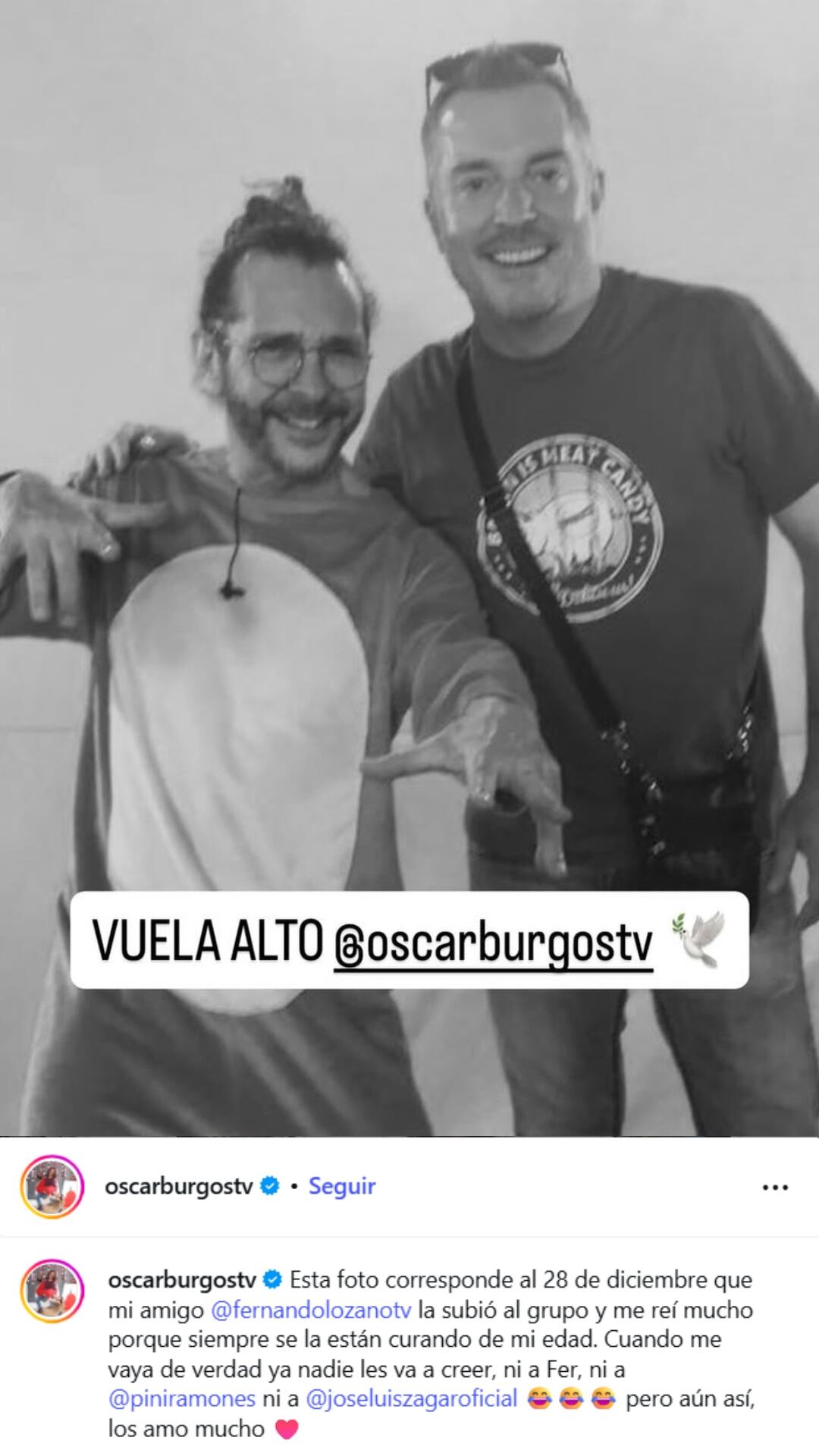 Óscar Burgos negó rumores de su muerte. (@oscarburgostv, Instagram)