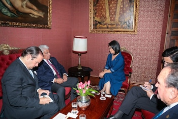 José Raúl Mulino y Keiko Fujimori sostuvieron su primera reunión bilateral tras la toma de posesión de la nueva presidenta de Perú. Tomada de la Presidencia de Panamá