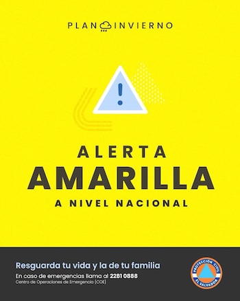 Protección Civil informó que Cristina se degradó a una vaguada cerca de las costas salvadoreñas el 11 de junio de 2026. (Cortesía: Protección Civil)