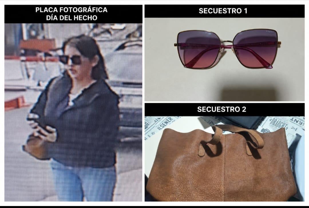 La mujer detenida fue captada por las cámaras