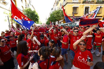 Afición de Osasuna desplazada a
