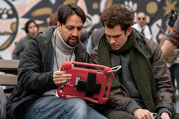 Lin-Manuel Miranda en el rodaje de su anterior musical, 'Tick tick boom'