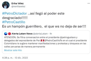Mensajes en contra de Gustavo