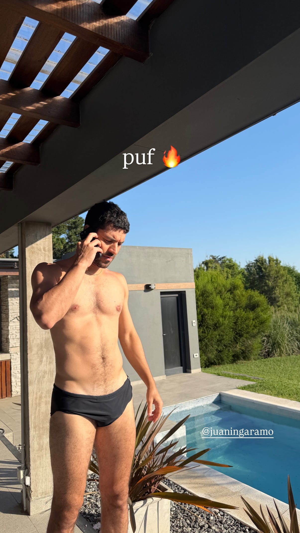 Una de las imágenes de Juan Ingaramo compartidas por Violeta Urtizberea (Instagram)