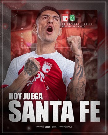 El afiche oficial de Independiente Santa Fe para el encuentro ante Nacional - crédito @SantaFe / X