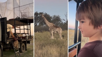Calu Rivero llevó a sus hijos a un safari en África: leones, jirafas y una lección que no se aprende en los libros