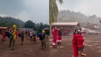 La lluvia llega a la Selva Central y desata la emoción de bomberos tras 19 días de lucha contra incendio forestal