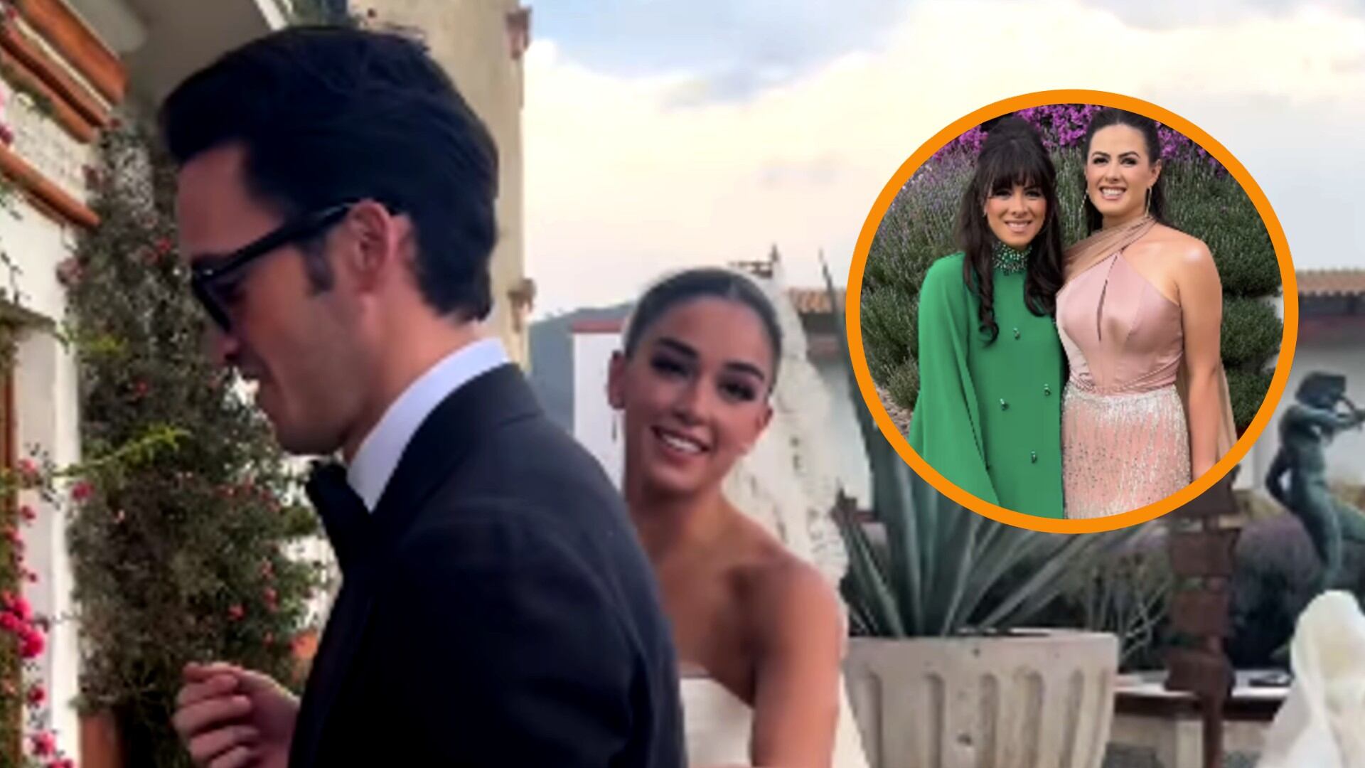 Paulina y Nicole Peña Pretelini en la boda de Boda de Ale Capetillo y Nader Shoueiry. (Instagram)