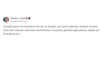 El mensaje de Donald Trump vía Truth Social (@realDonaldTrump)