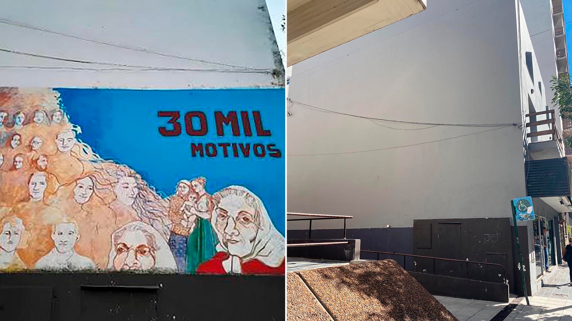 La pintura mural '30 mil motivos' fue tapada con pintura blanca