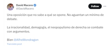 David Racero felicitó a Alfredo