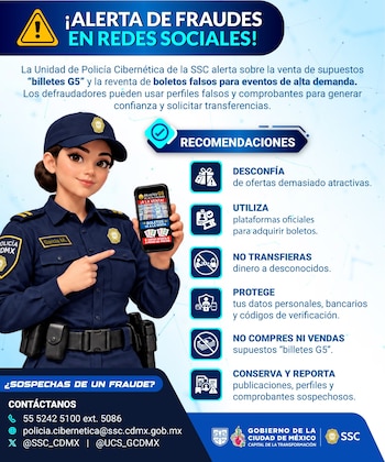 Recomendaciones fraude Billetes G5 Boletos falsos CDMX