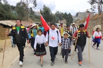 Alcalde de Pataz encabeza marcha