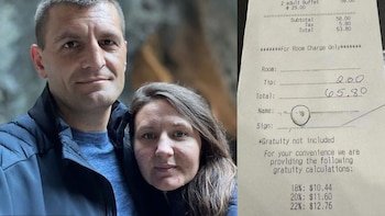 La publicación de una pareja