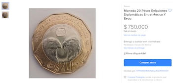 Ejemplar de 20 pesos. Mercado