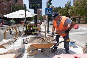 Un trabajador de la construcción