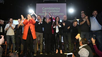 Elisa Carrió durante el acto