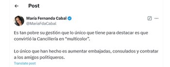 María Fernanda Cabal se fue