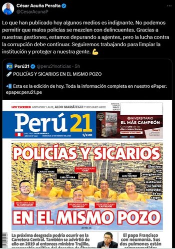 César Acuña confesó que no