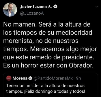 Javier Lozano nuevamente se lanzó