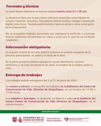 Póster informativo con reglas para el concurso de tarjetas de cumpleaños de Xin Xin, la panda gigante, mostrando logos del Gobierno CDMX
