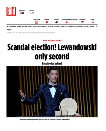 "¡Elección escandalosa!", tituló Bild