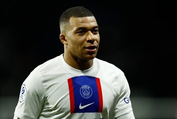 Mbappé en un partido con