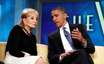 Walters junto al presidente